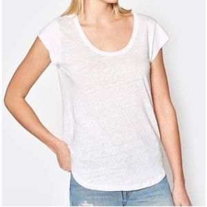 NWT Joie Neyo Linen Top Cream/ Off white size Large